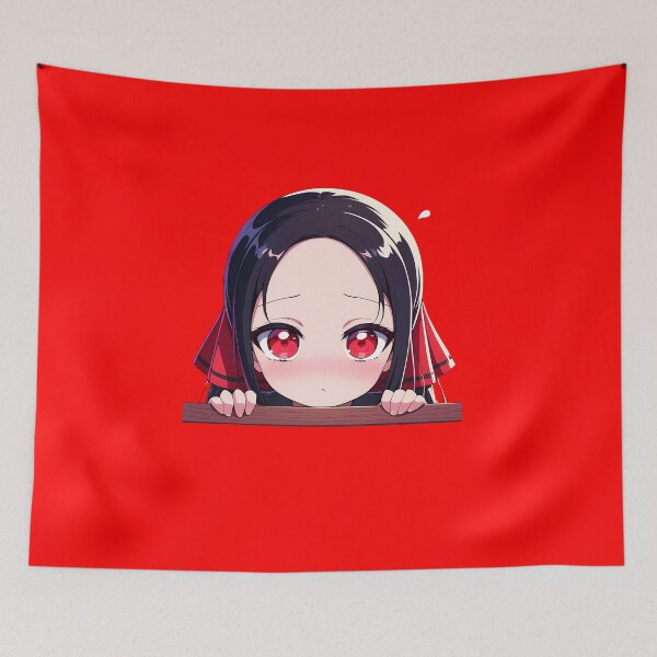 Item preview, Kaguya Shinomiya Kaguya Sama Love Is War Chibi Christmas Peeker Cute Anime Girl designed and sold by Raslbazola.