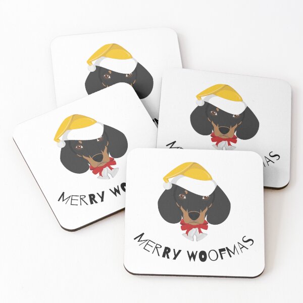 Item preview, Merry Woofmas | Dachshund designed and sold by annemyne.
