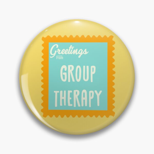 Item preview, Greetings from Group Therapy Stamp designed and sold by itsbellabell.