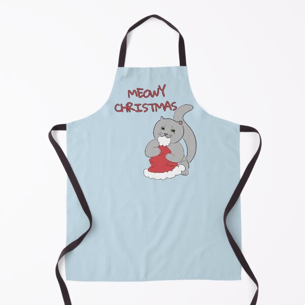 Item preview, MEOWY CHRISTMAS Cute Grey Cat designed and sold by HugSomeNettles.