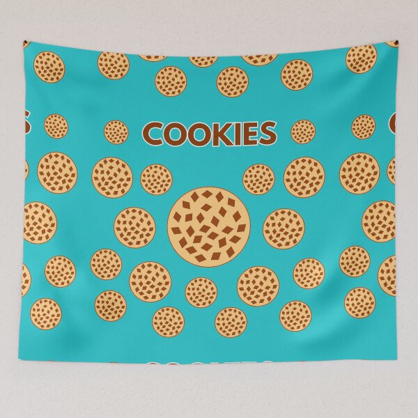 Item preview, Cute Cookies Pattern Blue – Bakery Shop Decor & Gift for Bakers designed and sold by katerin17.