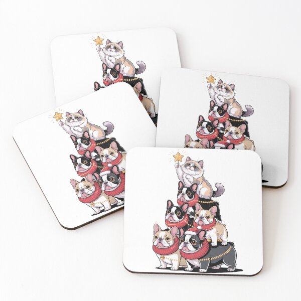Item preview, Ragdoll cat merry Christmas rich and dog designed and sold by kaka8888.