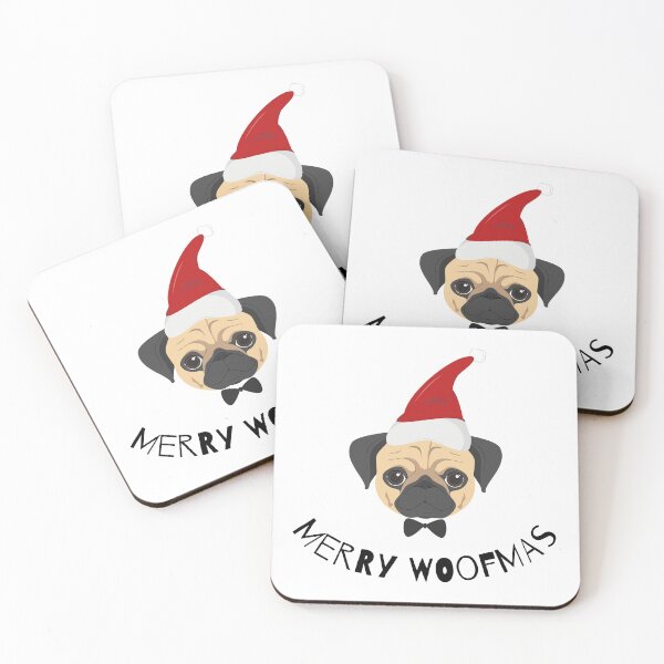 Item preview, Merry Woofmas | Pug designed and sold by annemyne.
