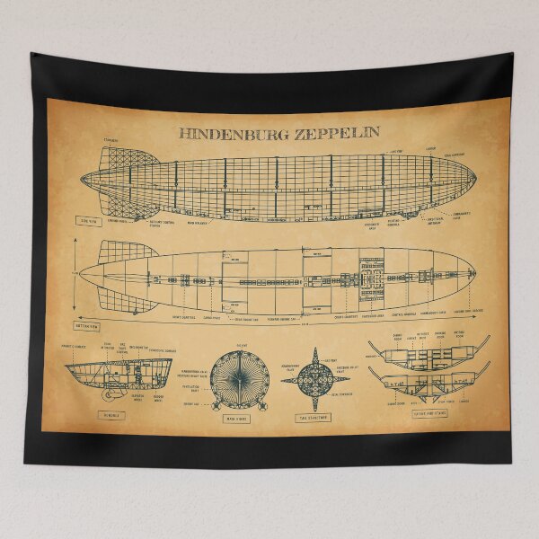 Item preview, Hindenburg Zeppelin (Aged Parchment) designed and sold by BGALAXY.