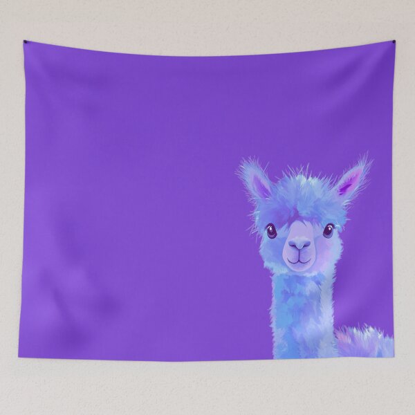 Item preview, Alpaca purple t-shirt, blanket with a cute purple llama designed and sold by AlinaMalina24.