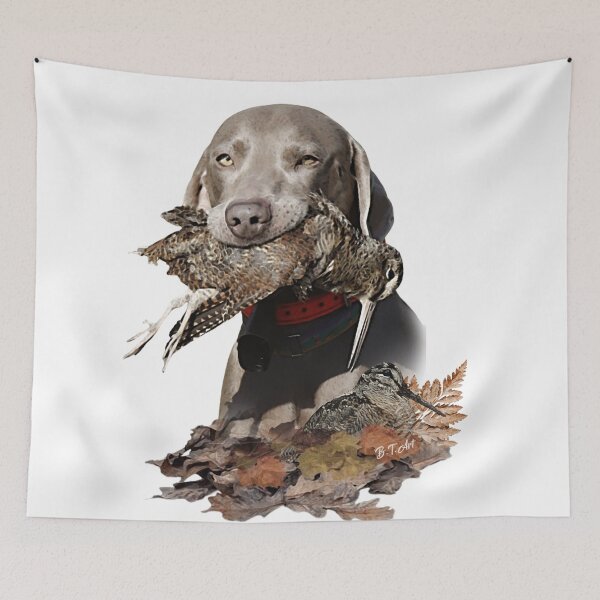 Item preview, Weimaraner in the Heart of Woodcock Forest designed and sold by TammyHunterArt.