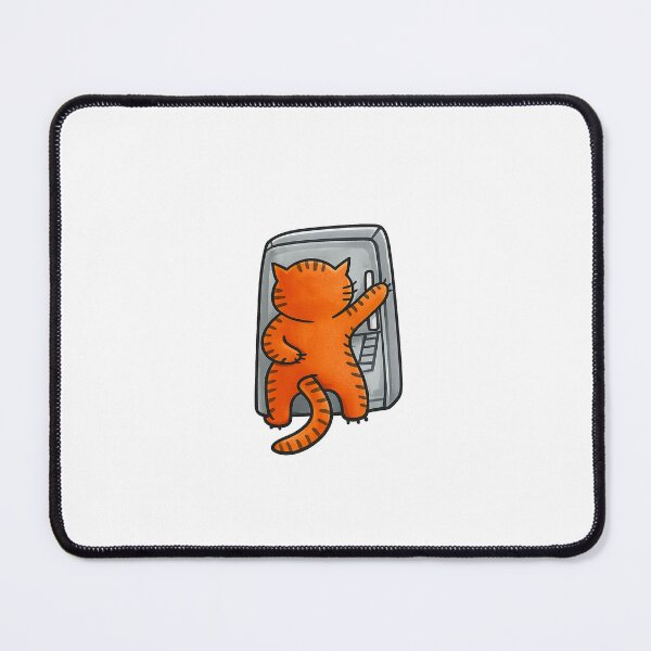 Item preview, Curious Orange Cat Opening the Fridge – Funny Cartoon Illustration designed and sold by YokoByIngoErno.