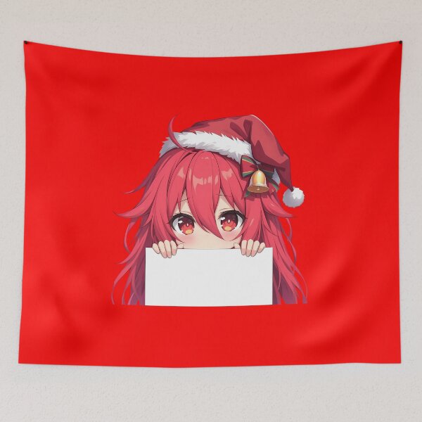 Item preview, Kotori Itsuka Date A Live Chibi Kawaii Christmas Peeker Red Hair Anime Girl Design designed and sold by Raslbazola.