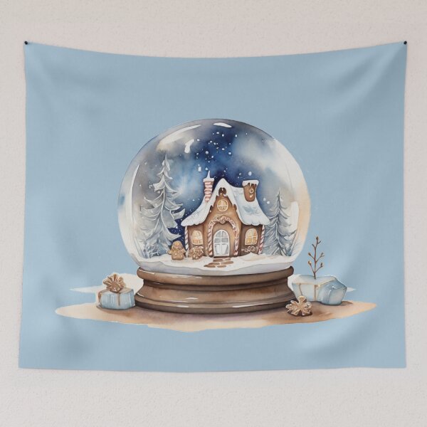 Item preview, Snow globe with gingerbread house – winter watercolor designed and sold by Rose Design & Photos.