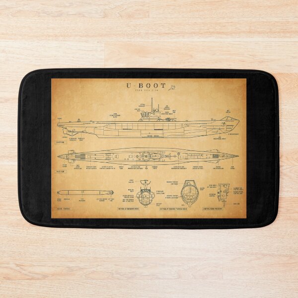 Item preview, Das Boot: U-Boot Type VIIC (U-96) (Aged Parchment) designed and sold by BGALAXY.