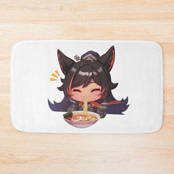 Item preview, Xinyan Genshin Impact Game Girl Kawaii Chibi Ramen Scene designed and sold by Raslbazola.