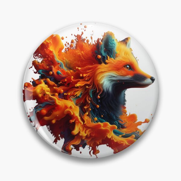 Item preview, fox colorful orange splash art designed and sold by BeAr-tist.