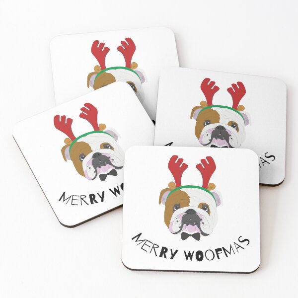 Item preview, Merry Woofmas | Bulldog designed and sold by annemyne.