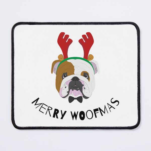 Item preview, Merry Woofmas | Bulldog designed and sold by annemyne.
