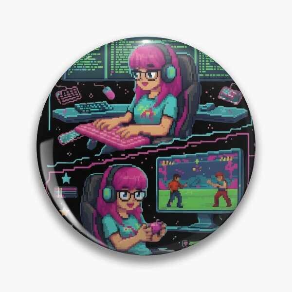 Artikelvorschau, Gamer Girl Dev T-Shirt | Programmierer- und Gamer-Pixel-Art-Stil | Geek-Empowerment entworfen und verkauft von Artbesttopic.