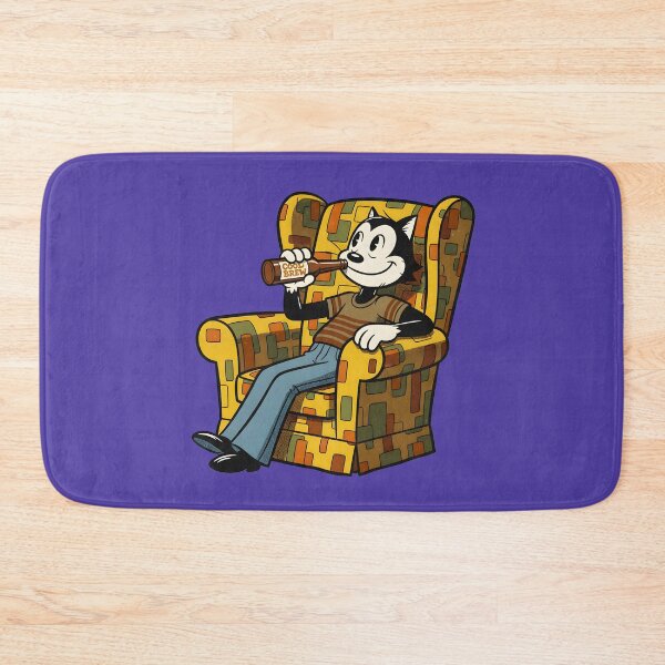 Item preview, A CAT SITTING IN AN ARMCHAIR WITH A BEER VINTAGE CARTOON designed and sold by infinitearte.