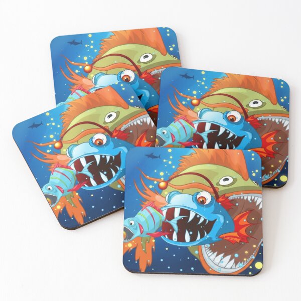 Item preview, Funny Deep Sea Food Chain Cartoon Art tshirt designed and sold by anandsiva2703.
