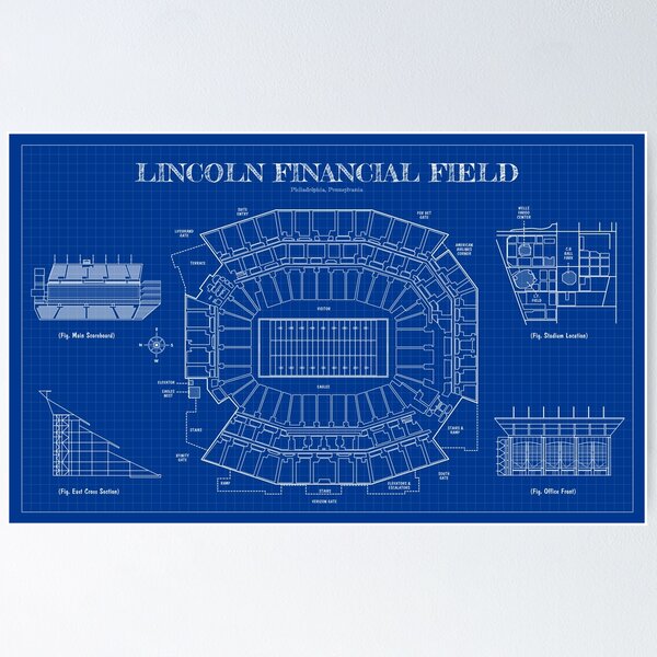 Lincoln Financial Field (Blueprint) Poster