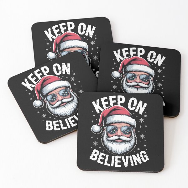 Item preview, Cool Santa Keep On Believing Christmas Shirt designed and sold by ThreadAlchemys.