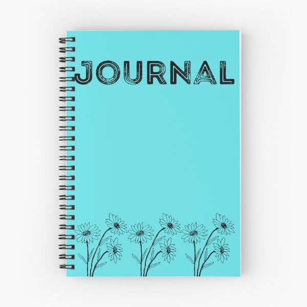 Item preview, Aqua Spiral Flower Journal  designed and sold by BlossomPrintCo.