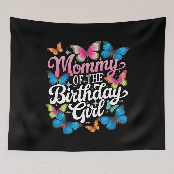 Item preview, Mommy of The Birthday Girl Butterfly Party Matching Family 2 designed and sold by lilLilaBatArt.