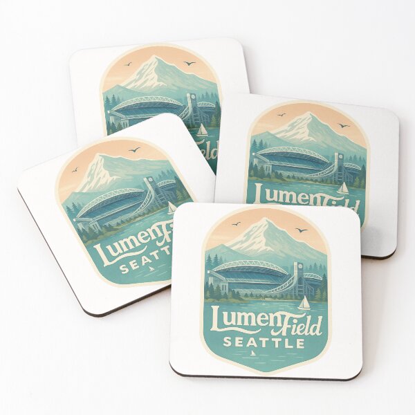 Item preview, Lumen Field with Mount Rainier, Seattle designed and sold by Places On Earth.