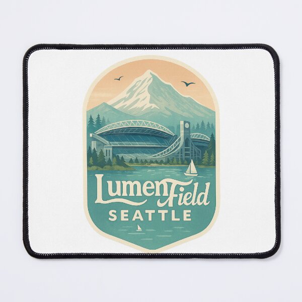 Item preview, Lumen Field with Mount Rainier, Seattle designed and sold by Places On Earth.