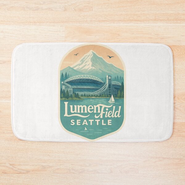 Item preview, Lumen Field with Mount Rainier, Seattle designed and sold by Places On Earth.