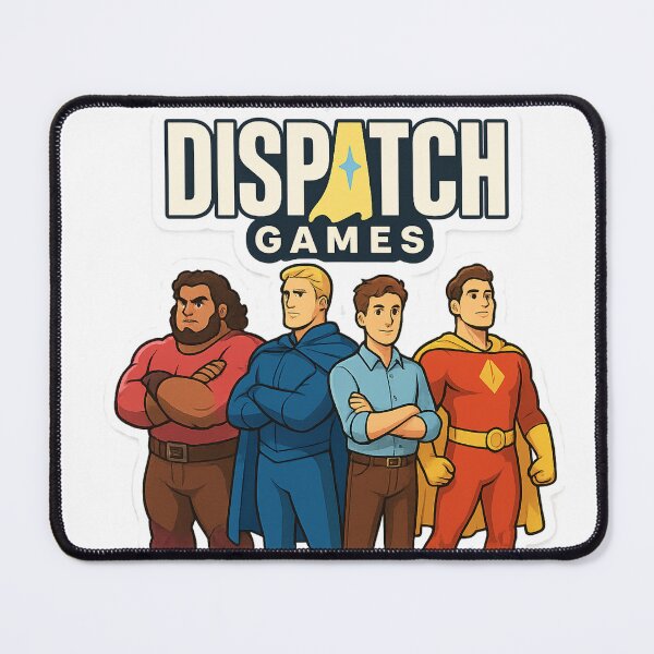 Item preview, Dispatch Games Crew Logo Retro Gaming Merchandise Indie Game Developer Team Character Art Sticker designed and sold by zevorgue.