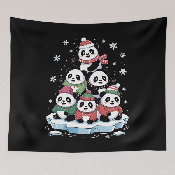 Item preview, Panda Christmas Tree Panda Lover Xmas Squad Men Women Kids Long Sleeve designed and sold by DrewLeuschke.