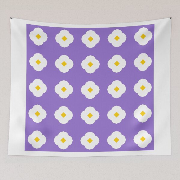 Item preview, Purple and White Geometric Floral designed and sold by Siteehaa.