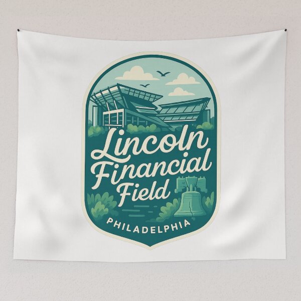 Item preview, Lincoln Financial Field and Liberty Bell, Philadelphia designed and sold by Places On Earth.