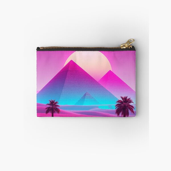 Item preview, Vaporwave Pyramids Sunset Retro Aesthetic Art Print designed and sold by EllDAV777.