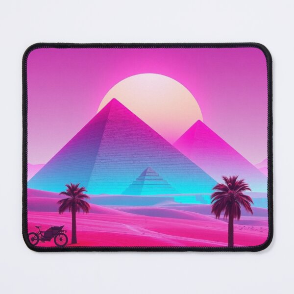 Item preview, Vaporwave Pyramids Sunset Retro Aesthetic Art Print designed and sold by EllDAV777.