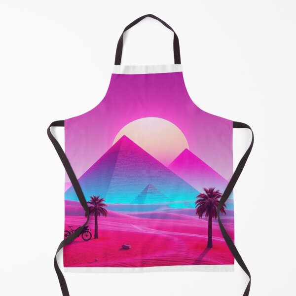 Item preview, Vaporwave Pyramids Sunset Retro Aesthetic Art Print designed and sold by EllDAV777.