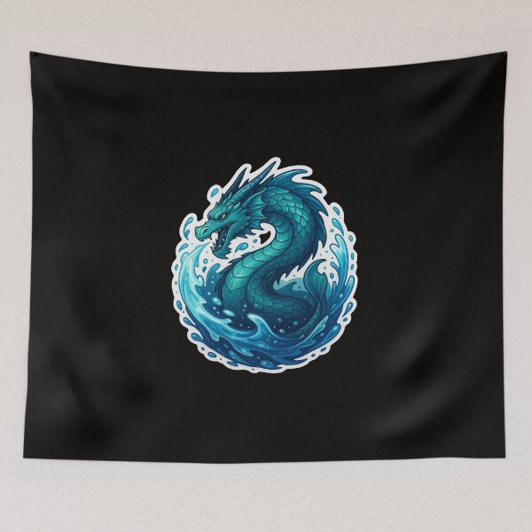 Item preview, Water Dragon – The Ocean Serpent of Flow and Fury designed and sold by Sksticker991.