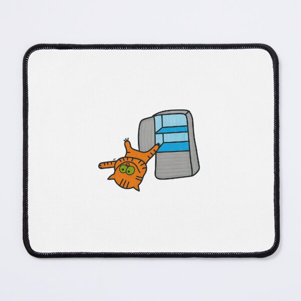 Item preview, Orange Cat Slipping Out of the Fridge – Funny Cartoon Illustration designed and sold by YokoByIngoErno.