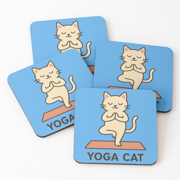 Item preview, Yoga Cat – Funny Mindful Kitty Illustration designed and sold by Dogandesighn.