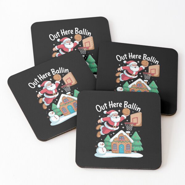 Item preview, Out Here Ballin Christmas, Santa Basketball designed and sold by FranzFriesen.