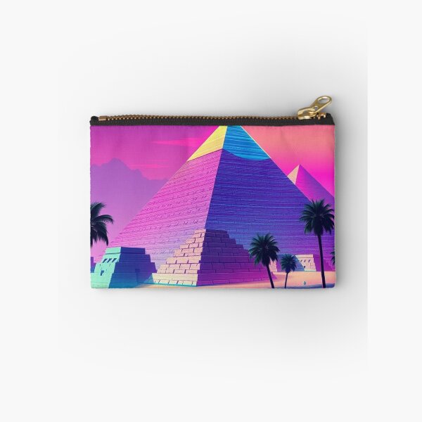 Item preview, Vaporwave Pyramids Neon Sunset Synthwave Aesthetic Art designed and sold by EllDAV777.