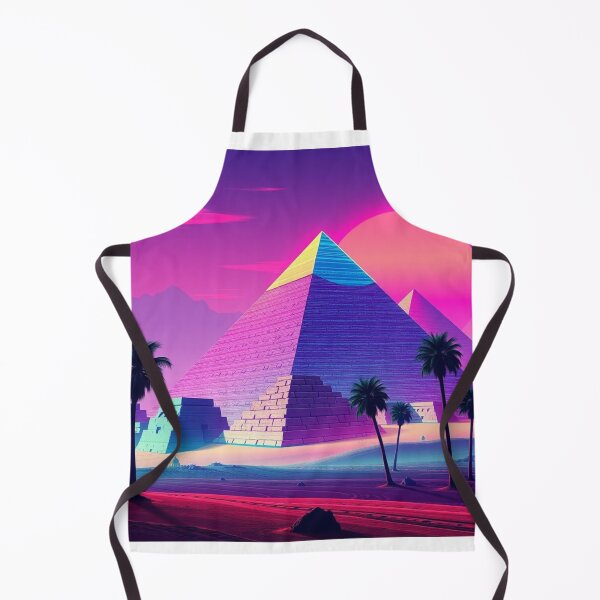 Item preview, Vaporwave Pyramids Neon Sunset Synthwave Aesthetic Art designed and sold by EllDAV777.