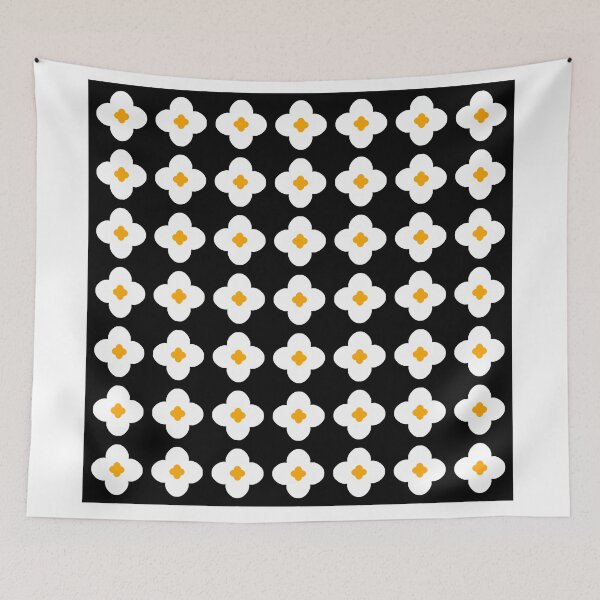 Item preview, Black, White, and Orange Simple Flowers: designed and sold by Siteehaa.