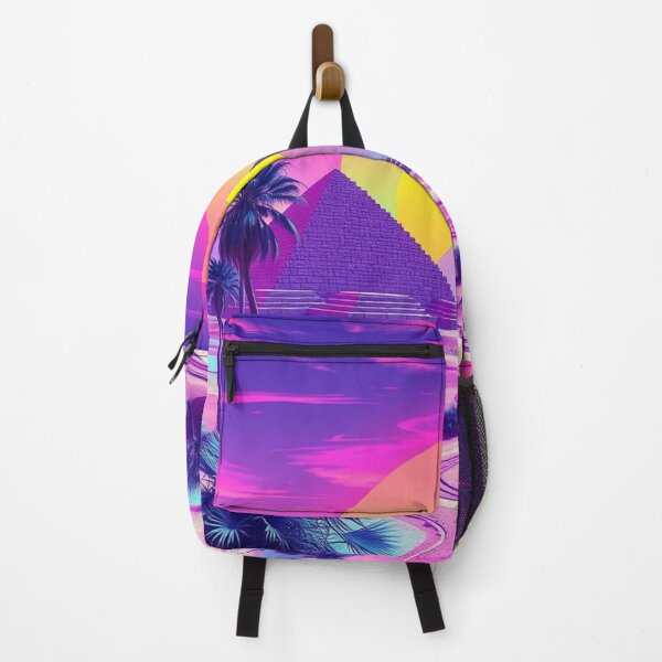 Item preview, Vaporwave Pyramids Sunset Retro Aesthetic Art Print designed and sold by EllDAV777.