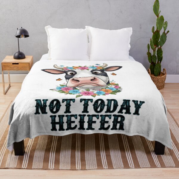 Item preview, Not Today Heifer Funny Cow T-Shirt designed and sold by LarryMBrown.