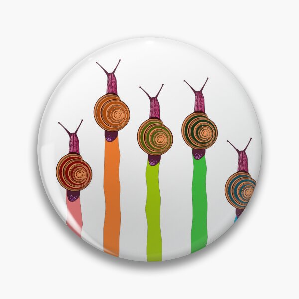 Item preview, “Snail Race – Colorful Trail Creatures in Motion designed and sold by denip.