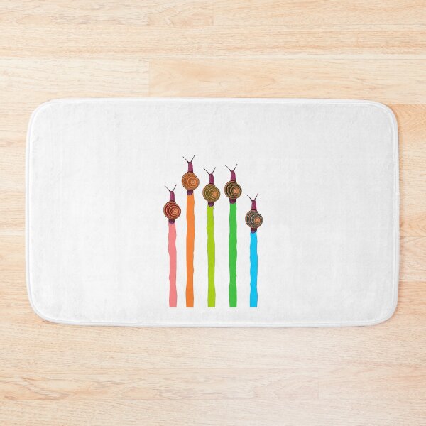 Item preview, “Snail Race – Colorful Trail Creatures in Motion designed and sold by denip.