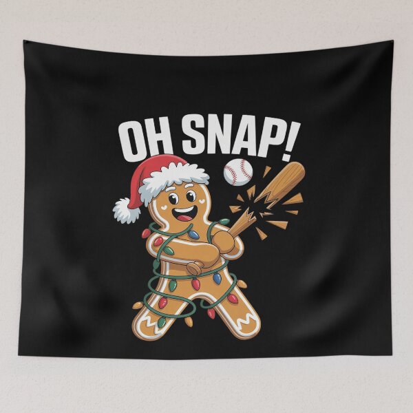 Item preview, Oh Snap Gingerbreadman Christmas Baseball designed and sold by MinaReinger.