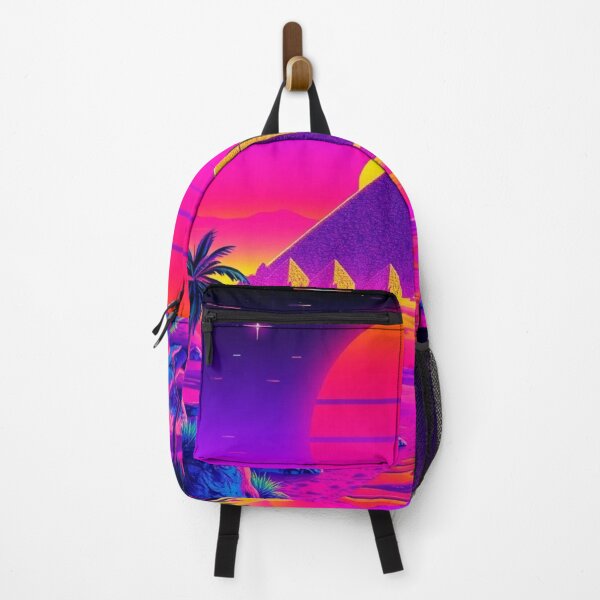 Item preview, Vaporwave Pyramids Retro Sunset Aesthetic Art Print designed and sold by EllDAV777.
