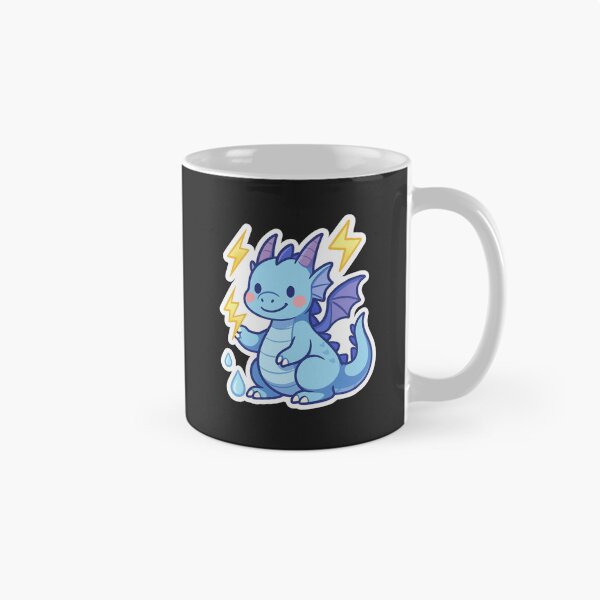 Item preview, Thunder Dragon – Cute Kawaii Blue Lightning Baby Dragon Sticker designed and sold by Sksticker991.