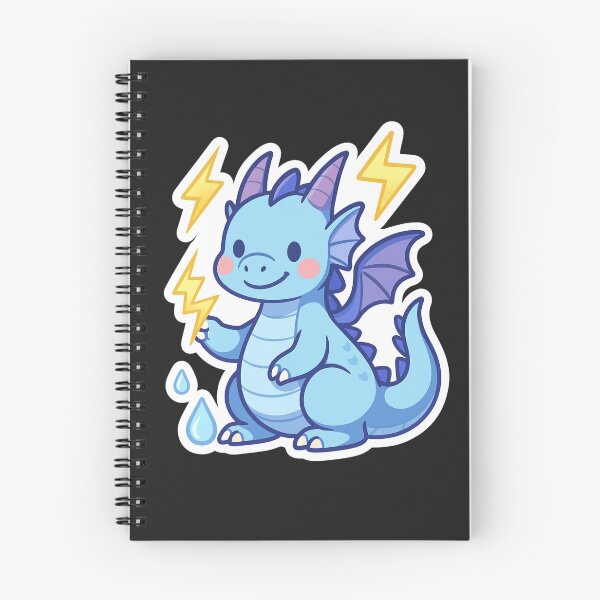 Item preview, Thunder Dragon – Cute Kawaii Blue Lightning Baby Dragon Sticker designed and sold by Sksticker991.